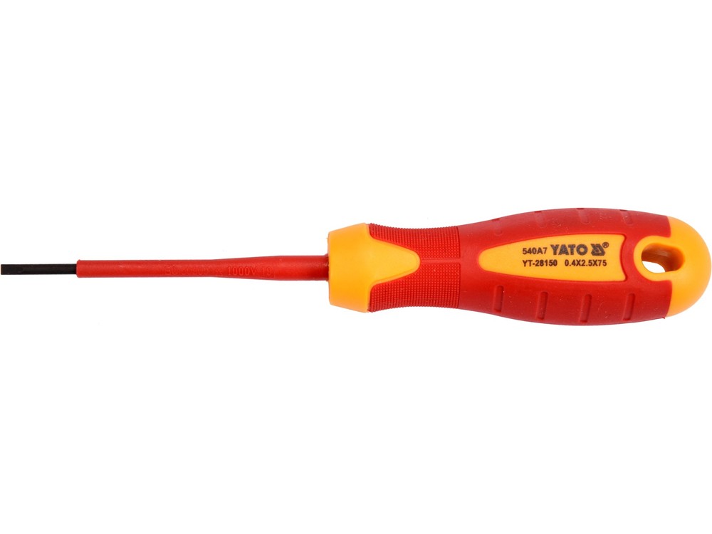 Yato Screwdriver VDE Slotted 1000V 2.5 X 75mm YT-28150