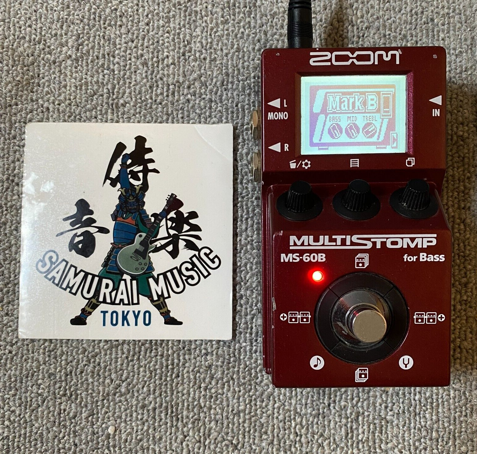 ZOOM MS-60B Multi Stomp Bass Pedal 58 Bass Effects & Amp Preamp From JAPAN