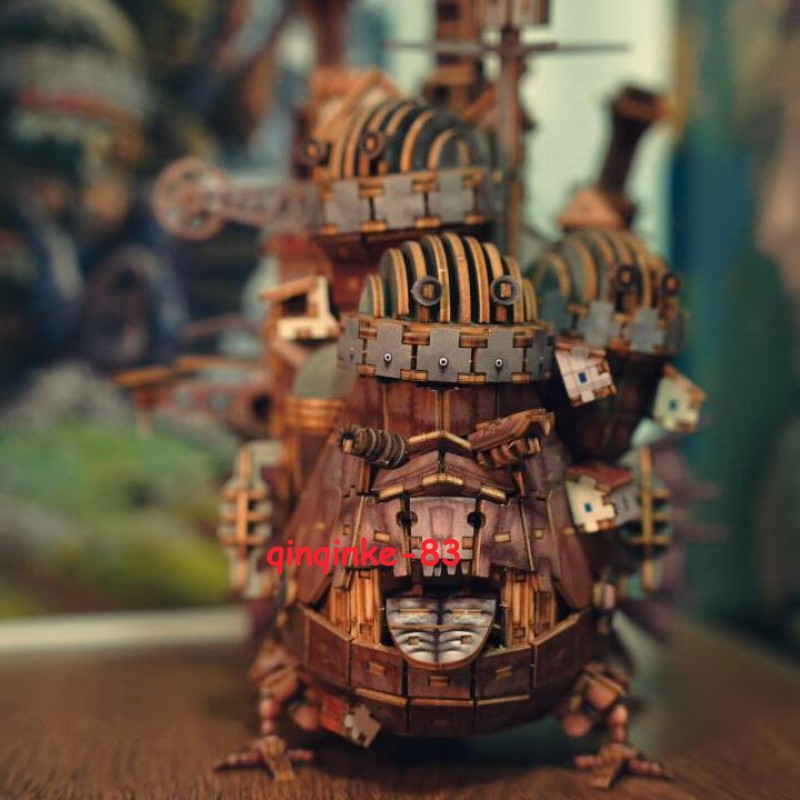 Anime Howl's Moving Castle Woodiness Assembly Figure Toys Gifts Model Ornament