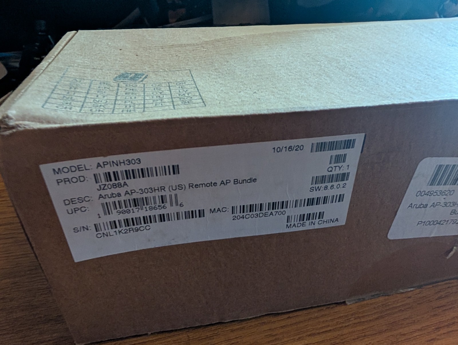 NEW Aruba AP-303H-US Hospitality Dual Band Wireless Access Point JY680A APINH303