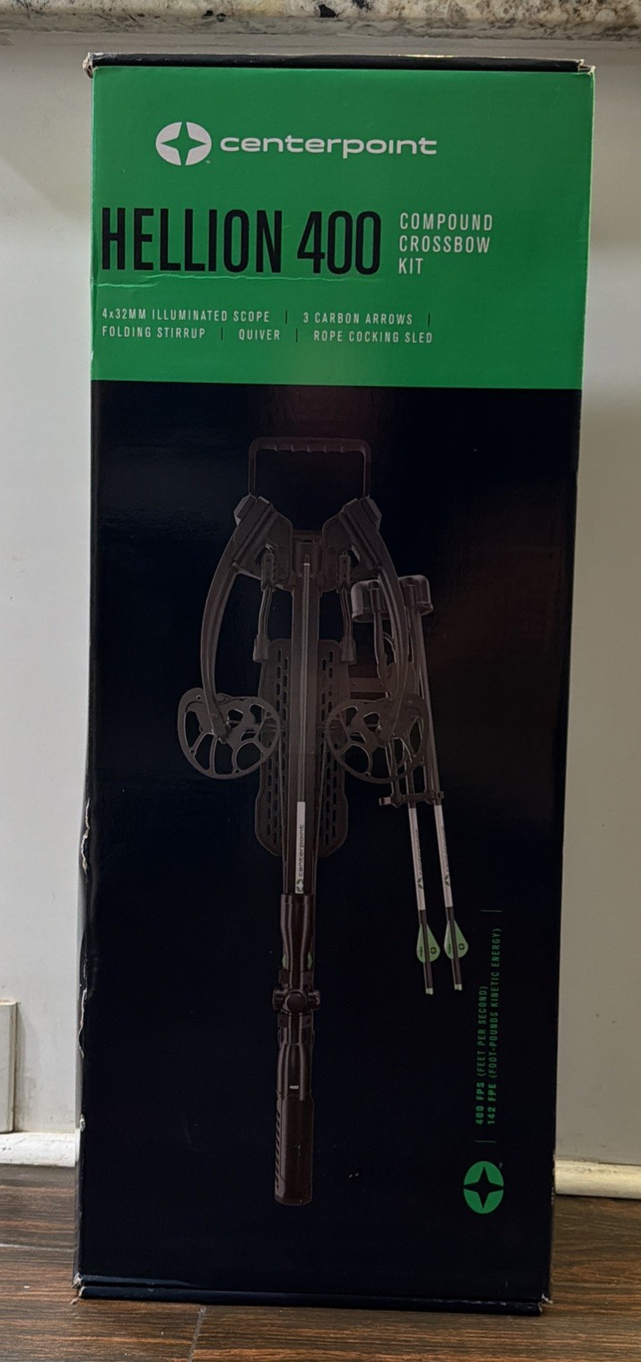 Centerpoint Hellion 400 Crossbow - Black - C0009 - Compound Crossbow Kit New