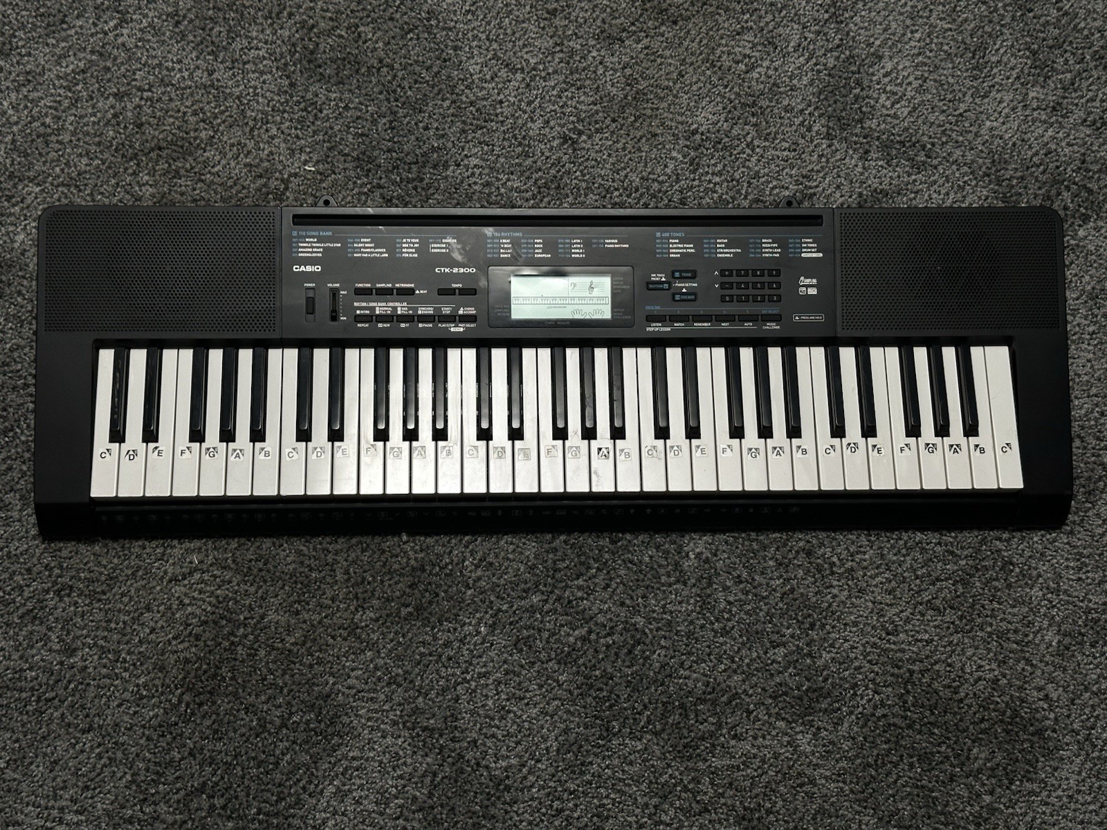 Casio CTK‑2300 61‑Key Electronic Keyboard – Tested Power‑On – No Adapter – As‑Is