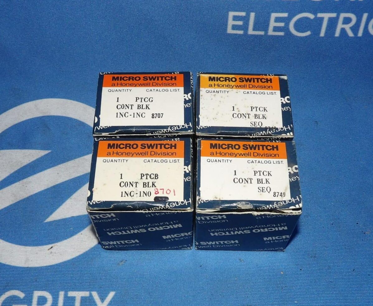 Lot of 4 Honeywell Microswitch PTCG PTCK PTCB  Contact Blocks + 1 Year Warranty