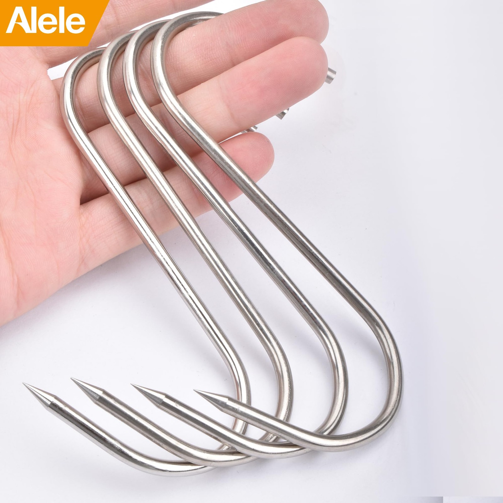 6 Pack 5 Inch Stainless Steel Metal S Hooks for BBQ Hanging Smoking Butchering