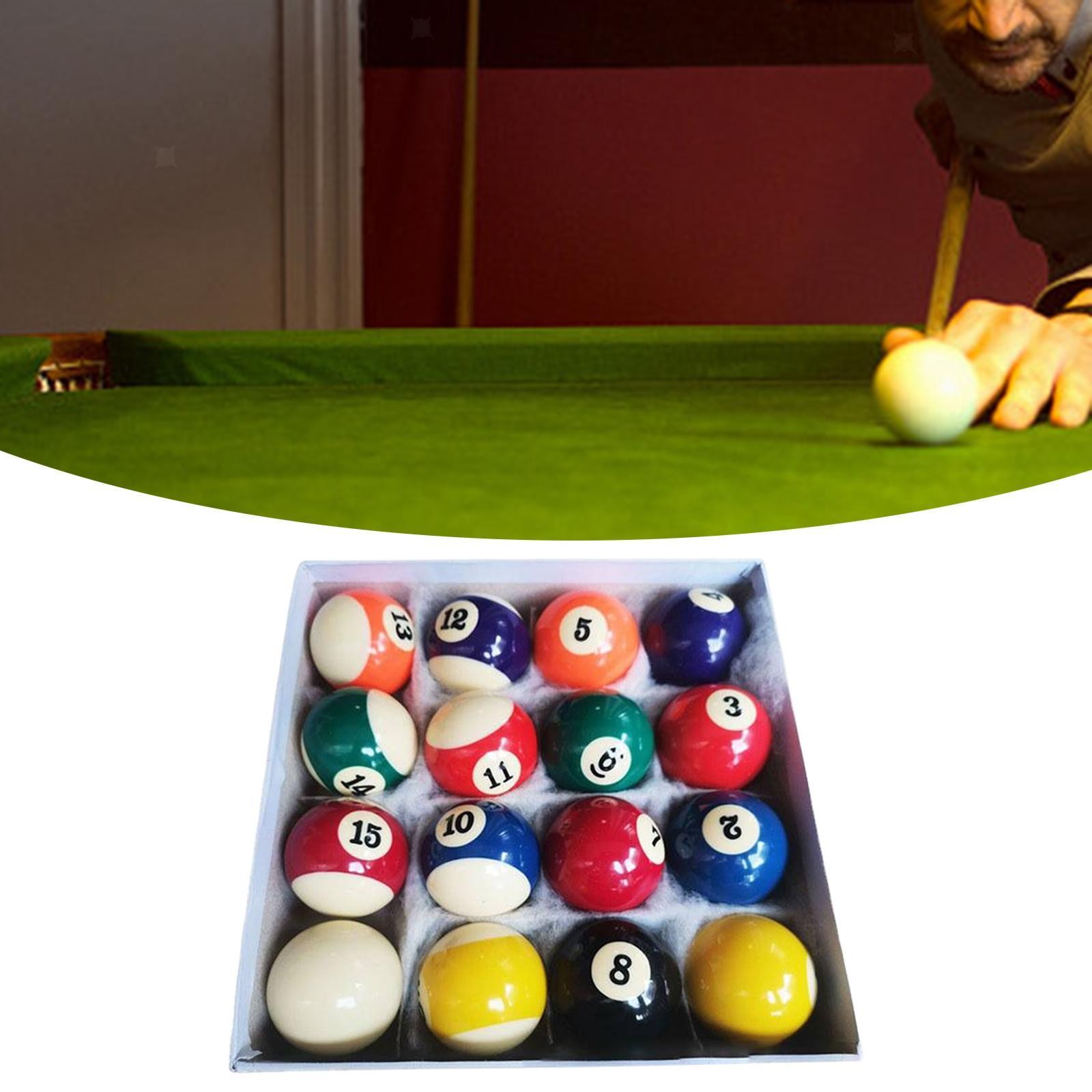 16x Billiard Balls Pool Balls Set Complete 16 Balls for Pool