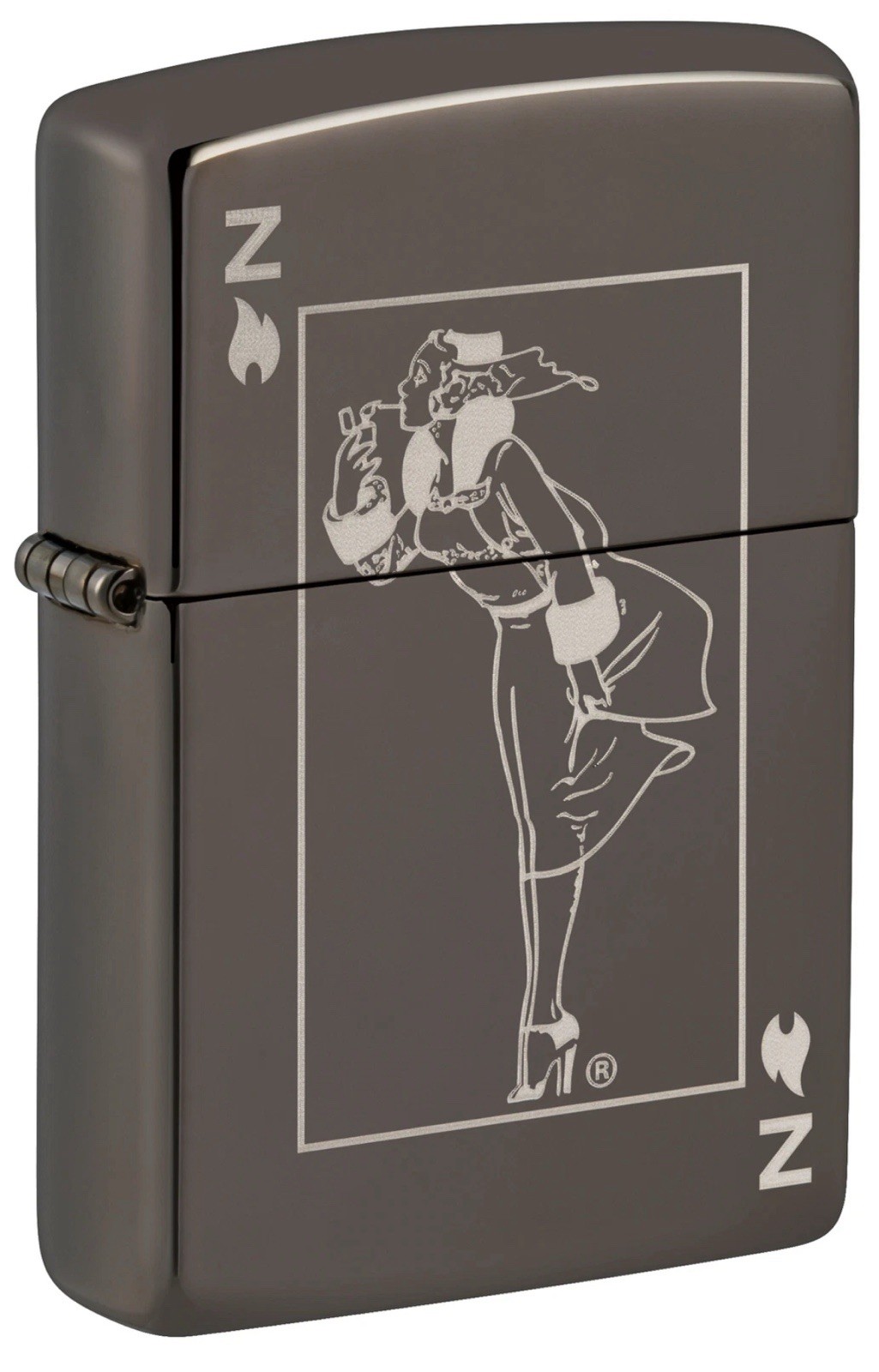 Zippo Windy Design Black Ice Windproof Pocket Lighter, 49797