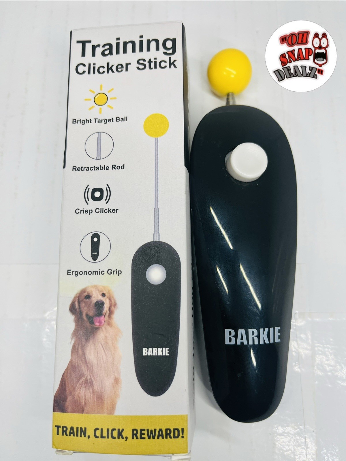 Dog Training Clicker with Target Stick – Portable & Retractable Trainer with Com