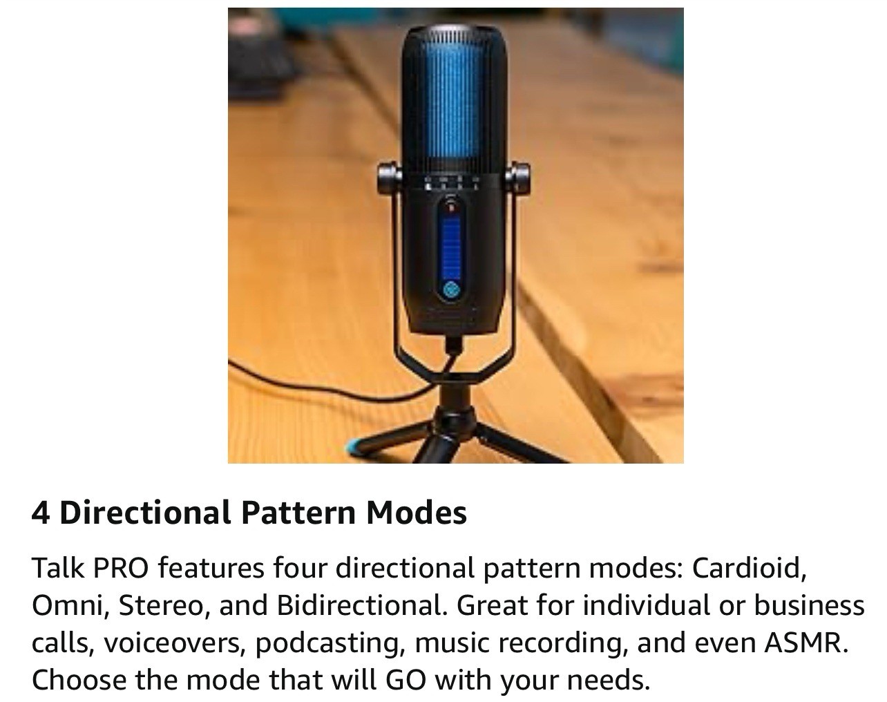 JLab Talk Pro USB Microphone USB-C Output Cardioid Omnidirectional Stereo