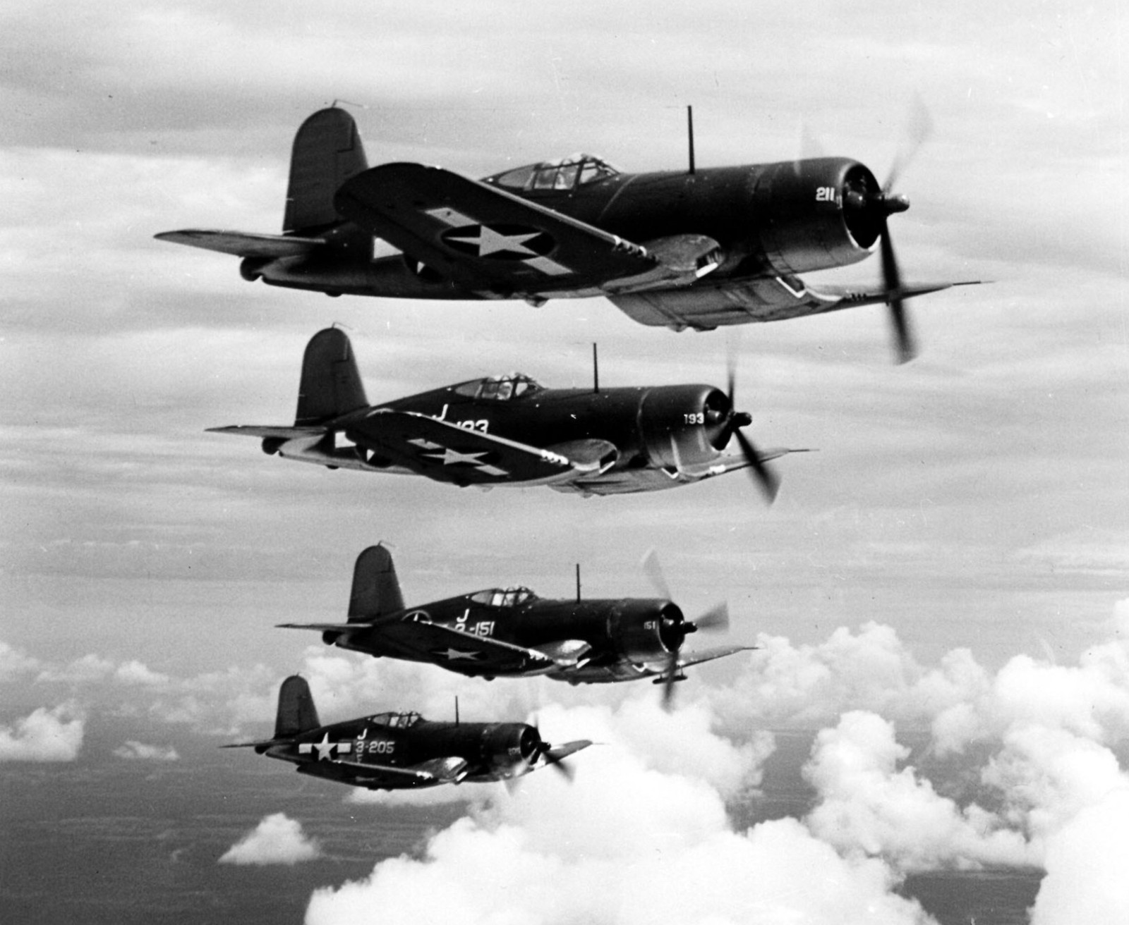 WW2 WWII Photo World War Two /  Chance-Vought F4U Corsairs Jacksonville   / 5525