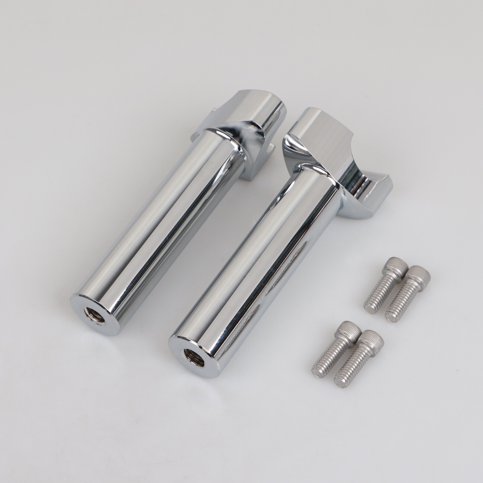 Chrome 5.5"Straight Risers 1" Handlebars For Harley Dyna Softail Road King Glide
