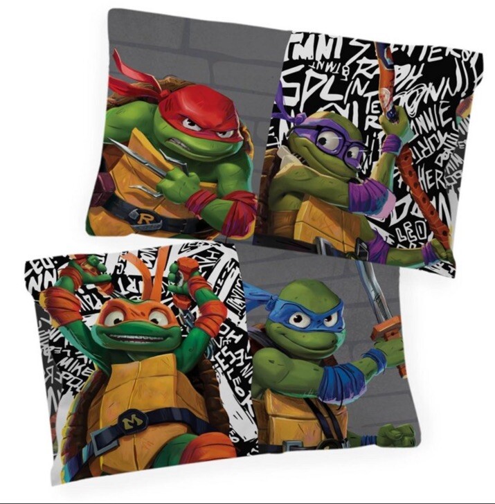 Teenage Mutant Ninja Turtles ONE Standard Pillowcase Reversible Boys Bed TMNT