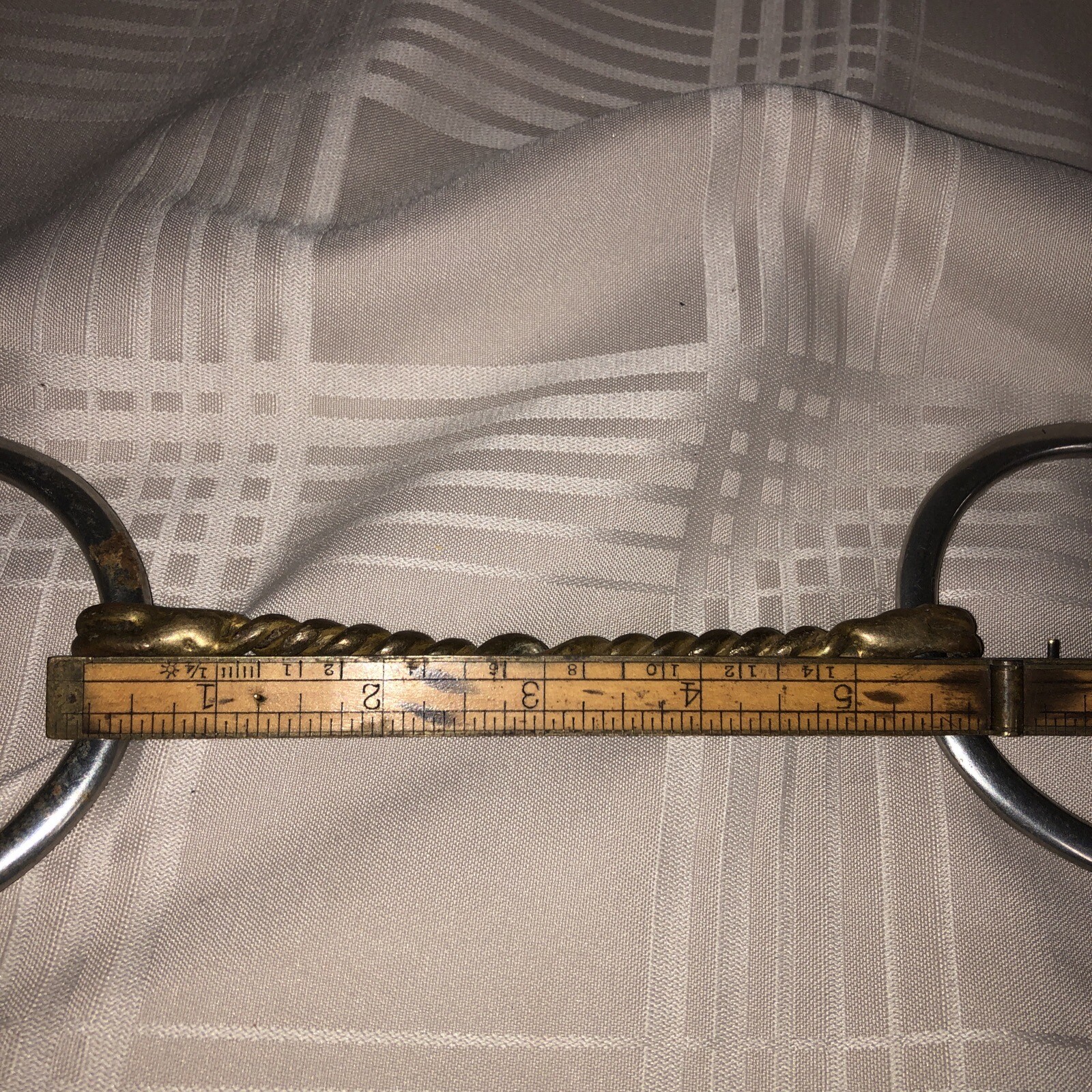 6” Twisted Brass Snaffle Loose Ring 3.5”