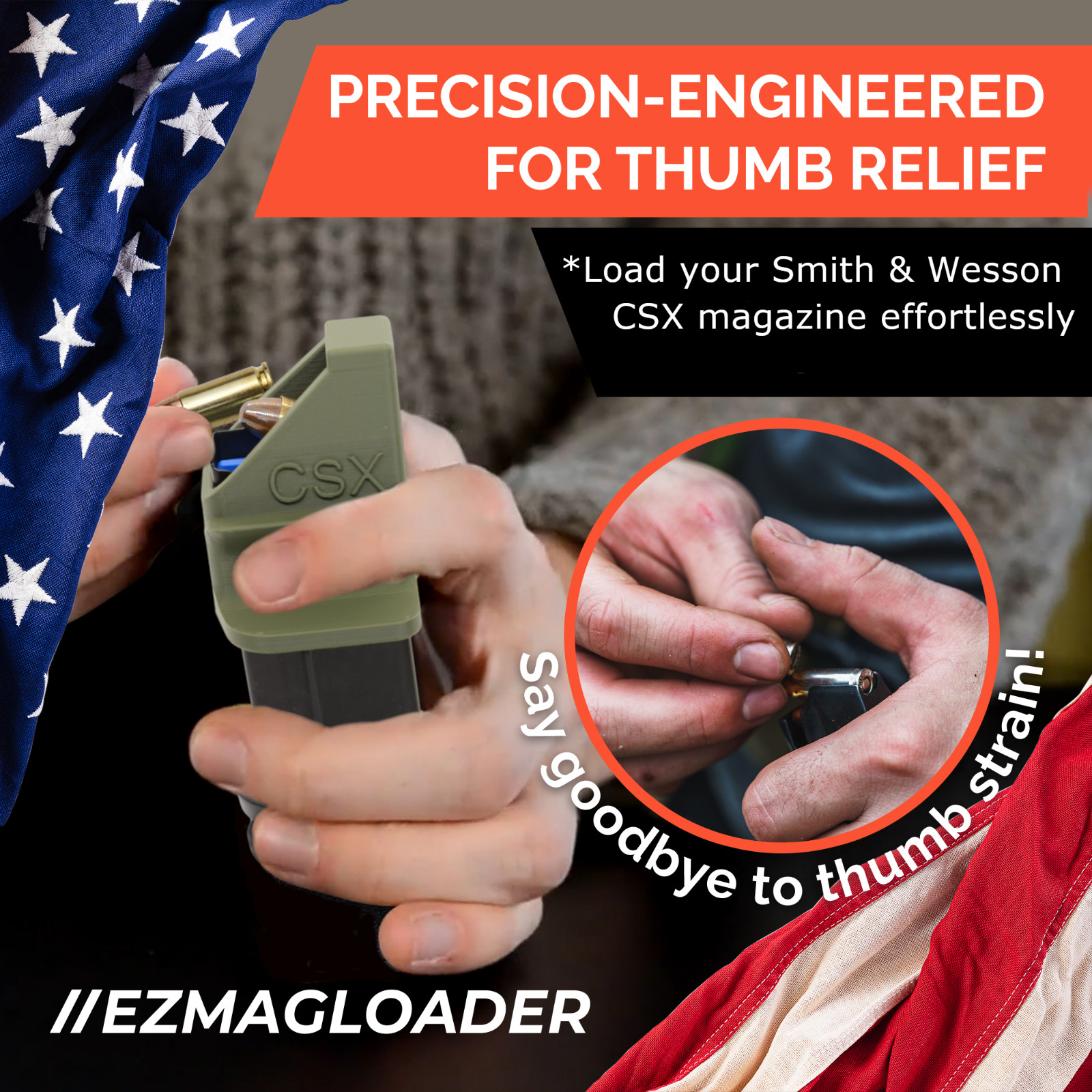 EZMAGLOADER Magazine Loader for Smith & Wesson CSX 9mm Magazine