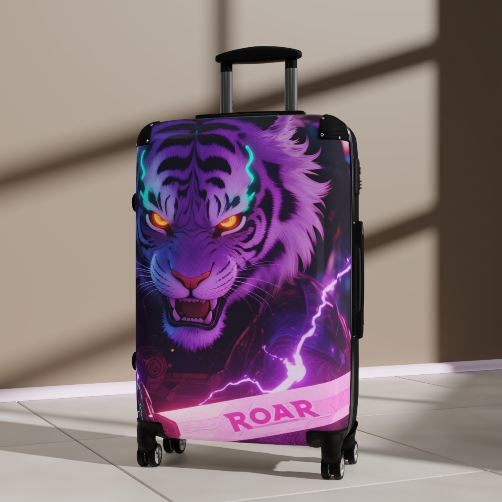 Neon Roaring Tiger Suitcase | Luggage