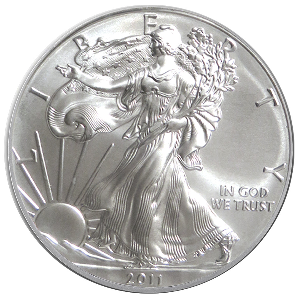 2011-W Burnished $1 American Silver Eagle Box, OGP & COA