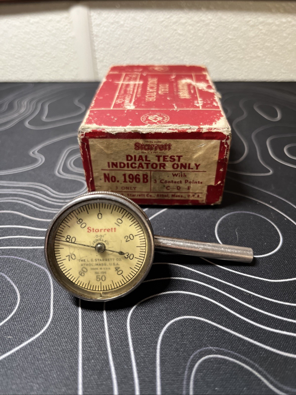 Starrett Dial Test Indicator 196B with Original Box