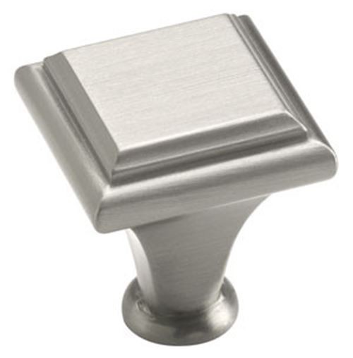 1" Square Manor Knob Satin Nickel