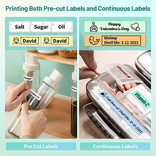 Green D30 Bluetooth Label Maker - 1 Label Tape - Portable Design