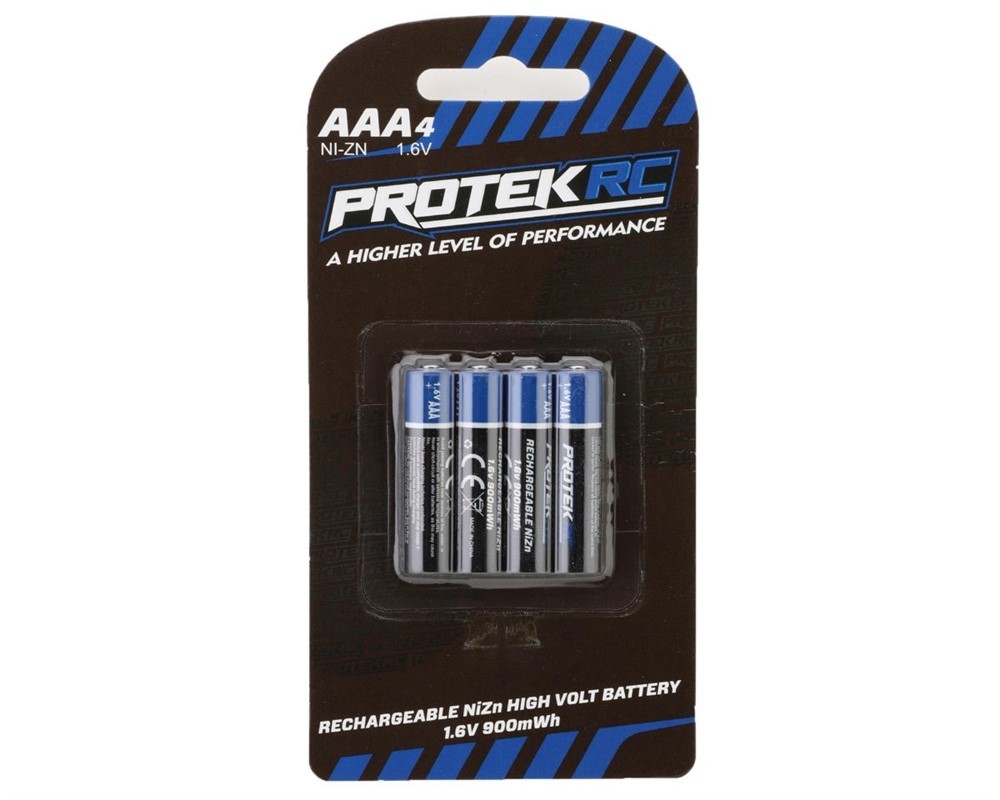 ProTek RC High Voltage Rechargeable AAA NiZn Batteries (4) (1.6V/900mWh)(Mini-Z)