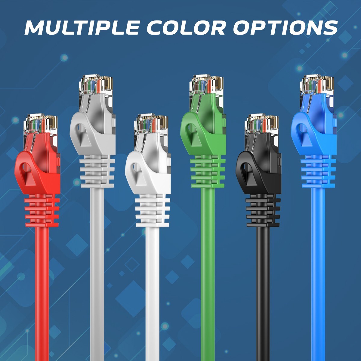 5 PCS 7ft Cat6 Ethernet Cable RJ45 UTP LAN Patch Cord Gaming Streaming Internet