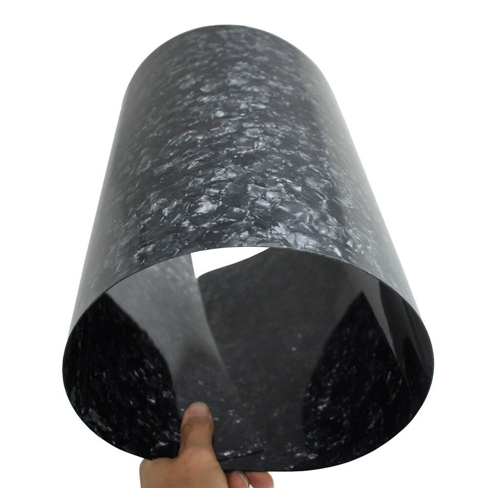 Pearl Black 0.71mm Musical Instrument Celluloid Sheet F Accordion Guitar 12x50''