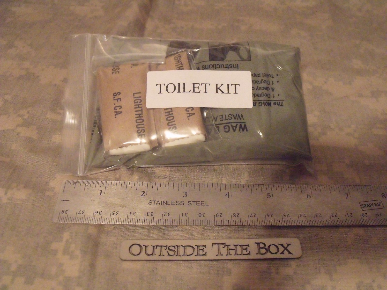 Emergency/Survival Personal Hygiene Kit:  Supplemental TOILET KIT!  Wag Bag Kit