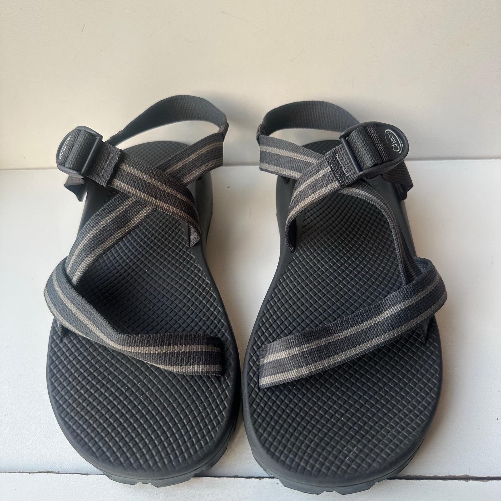 Chaco Sandals Men Sz 12 Black Gray Open Toe Sandal Comfort Hiking Outdoor Sports