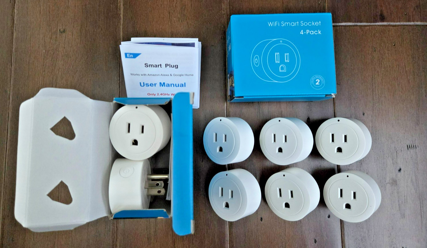 (10) Amysen Smart Plugs WiFi Outlet White Voice Control Compatible Alexa Google