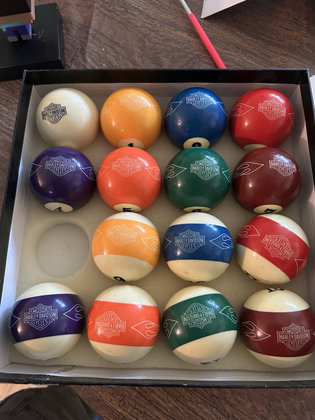Harley Davidson Individual Replacement/decoration Pool Ball Three 3 Ball Only