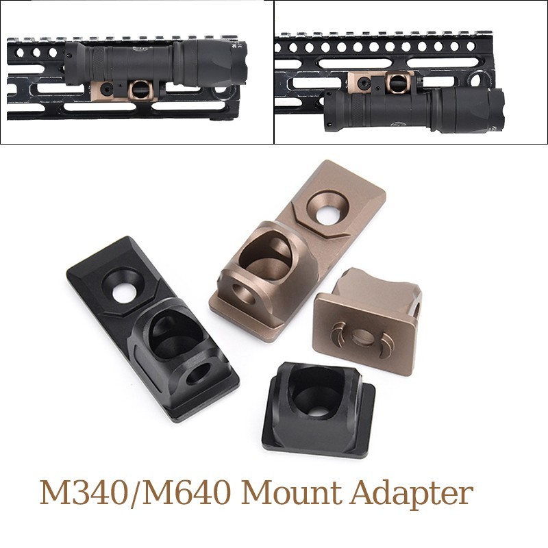 M340&M640 Hunting Light Mount Adapter Aluminum Flashlight Base Fit Mlok Rail