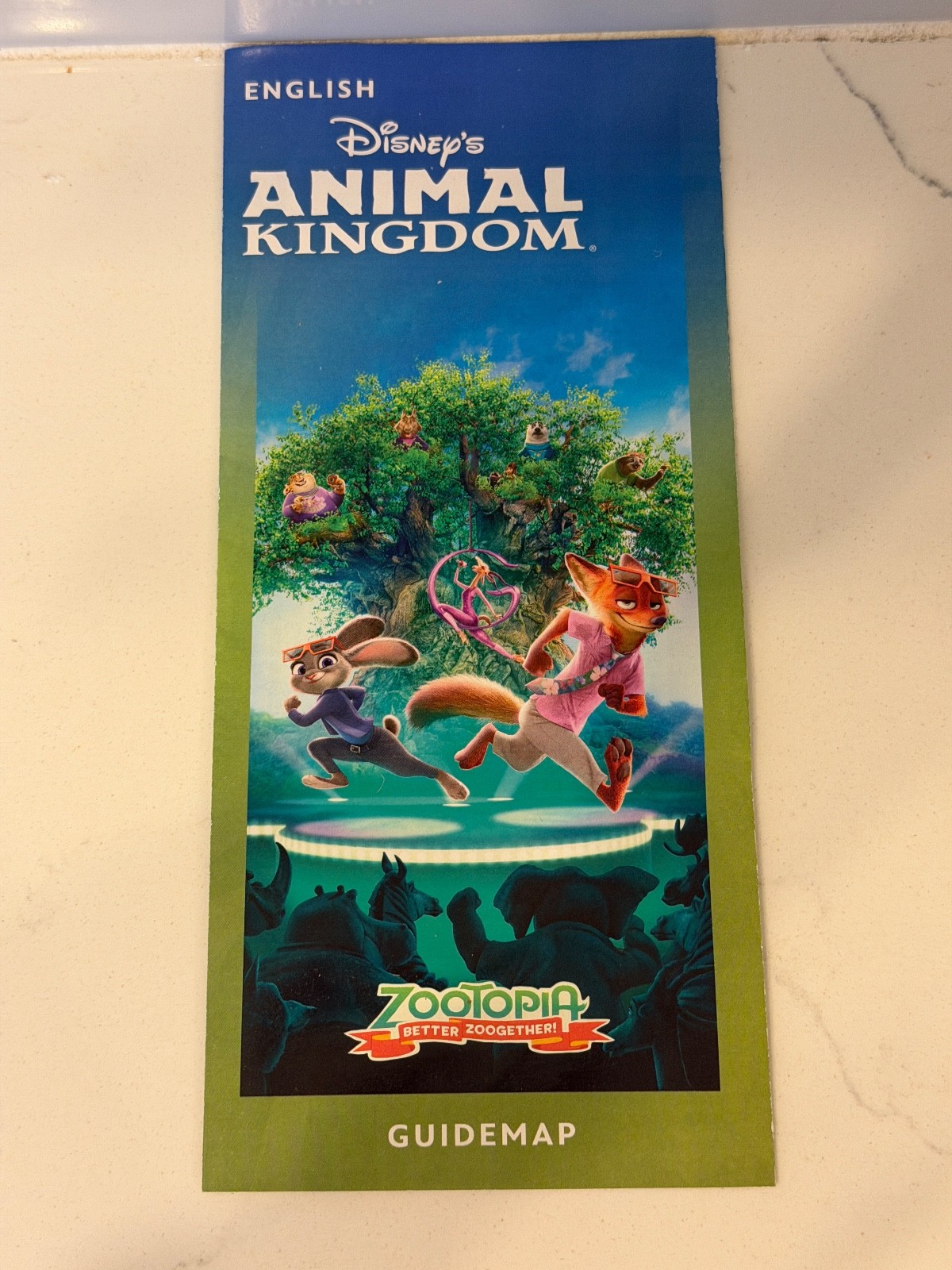 2025 Disney World Animal Kingdom Guide Map with Dinoland NEW