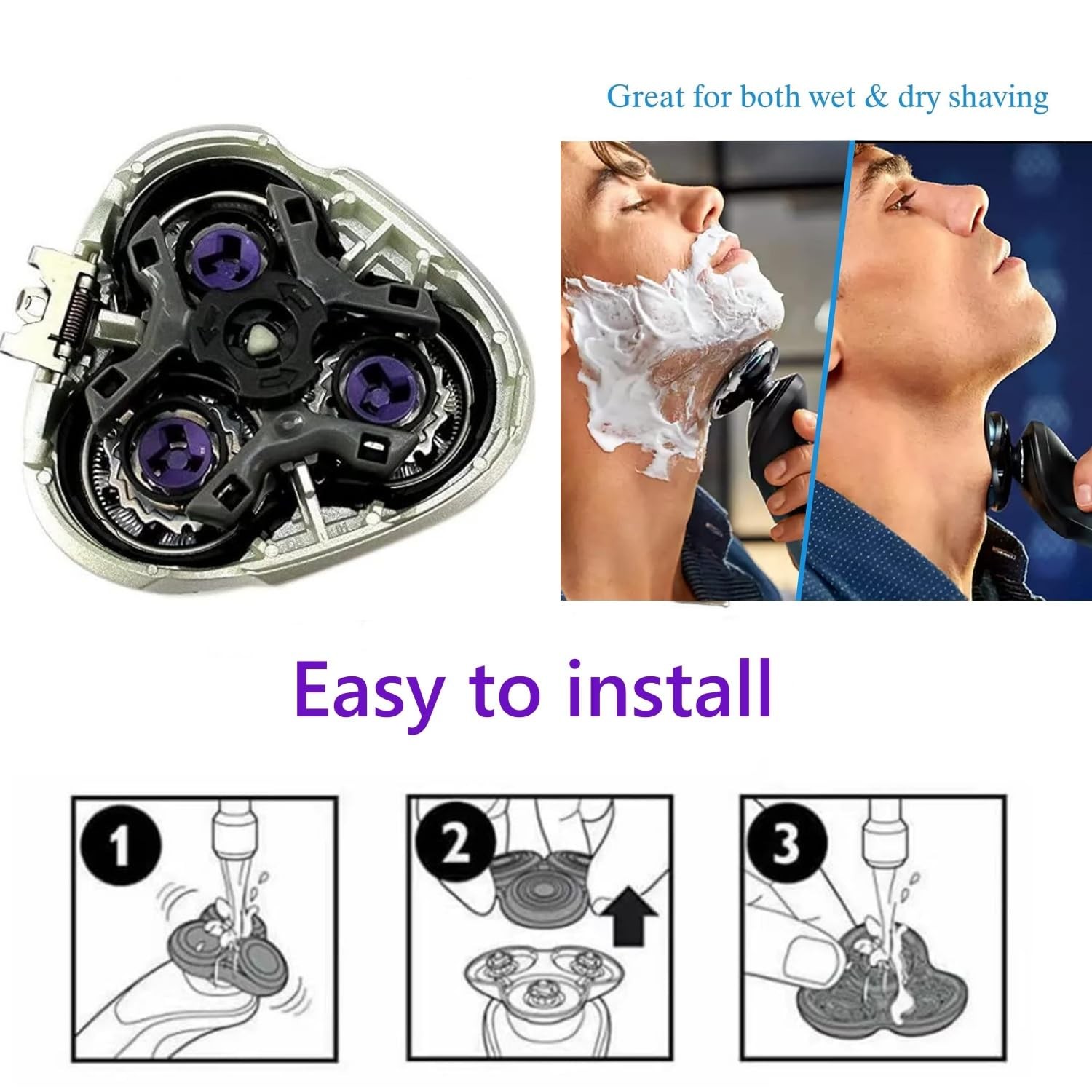 2025 Full Complete HQ8 Replacement Shaver Head Compatible with Norelco...