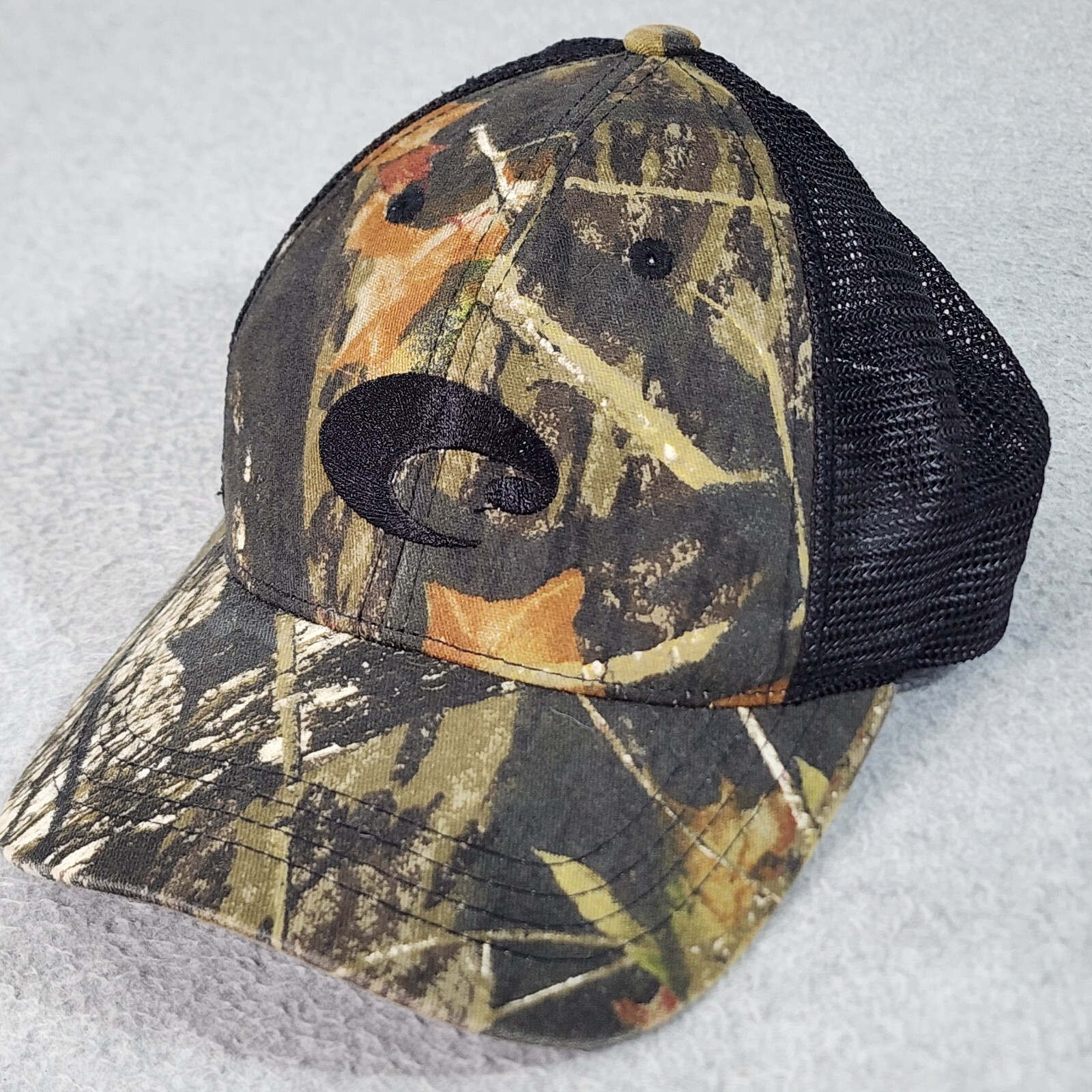 Costa Del Mar Mesh Embroidered Hat Adult Camo Black Brown Adjustable Strapback
