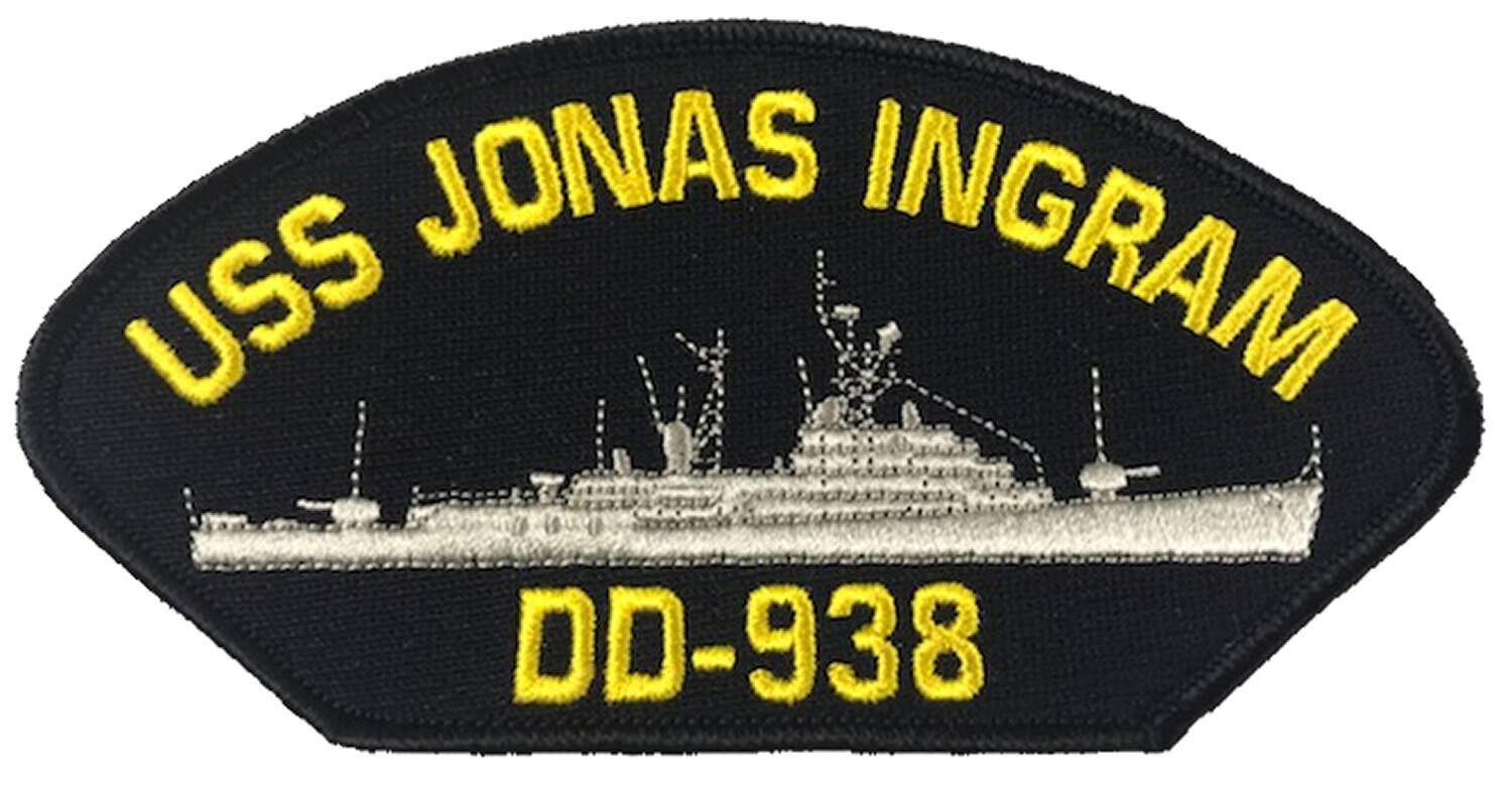 USS JONAS INGRAM DD-938 SHIP PATCH - GREAT COLOR - Veteran Owned Business