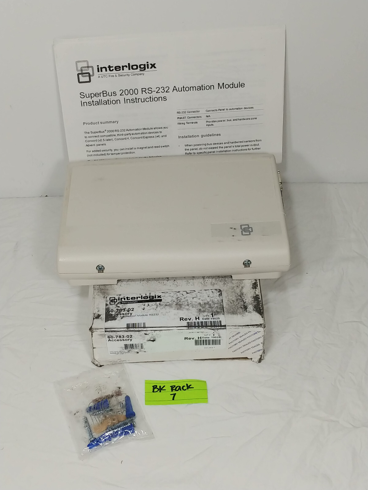 Interlogix 60-783-02 Accessory SB2000 Automation Module RS232