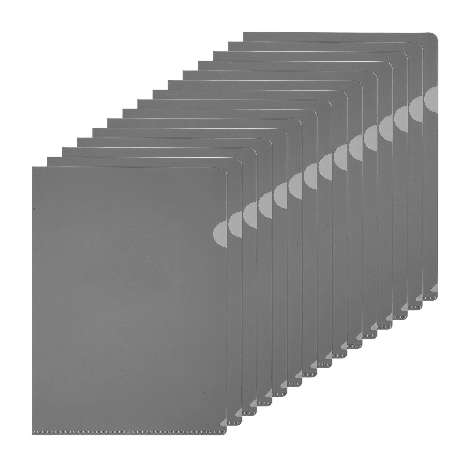 A5 Plastic Folders, 15 Pack Clear Folders l Type Pockets Documents, Gray
