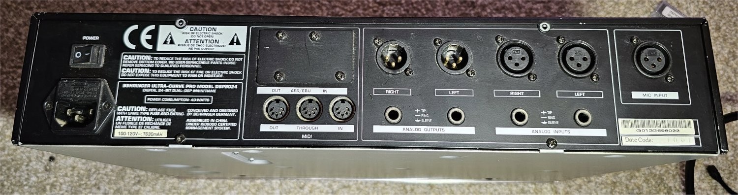 Behringer DSP8024 v1.3 Ultra-Curve Pro Digital Processor 24bit Dual