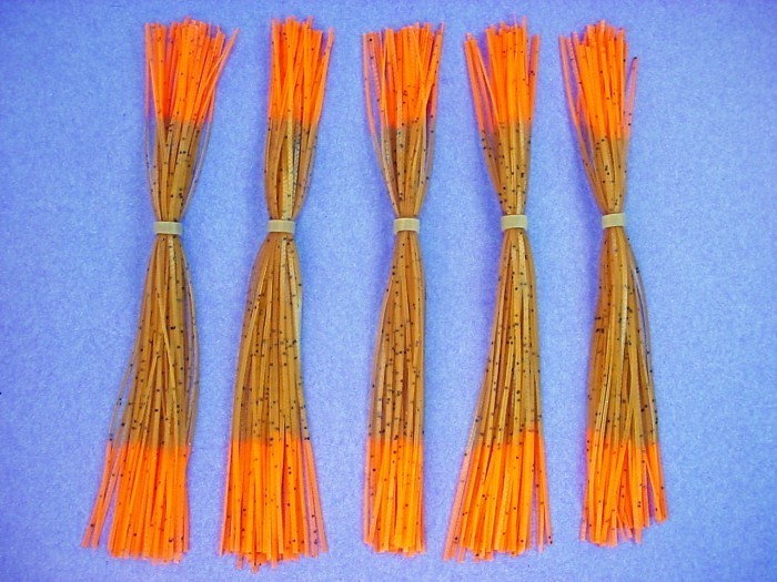 5 silicone Skirt, Pumpkin/Orange Tip #5-217 Fishing Lures Spinnerbait Buzz Bait
