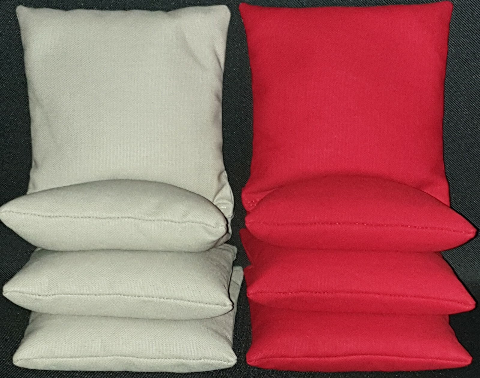 Set Of 8 Ohio State Grey & Red Cornhole Bean Bags FREE SHIP