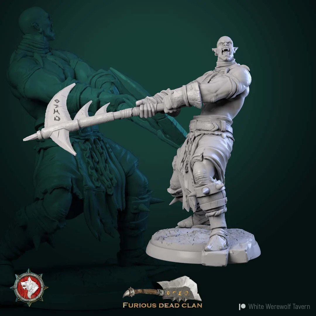 Orc Warrior Warband - Resin Tabletop Miniature