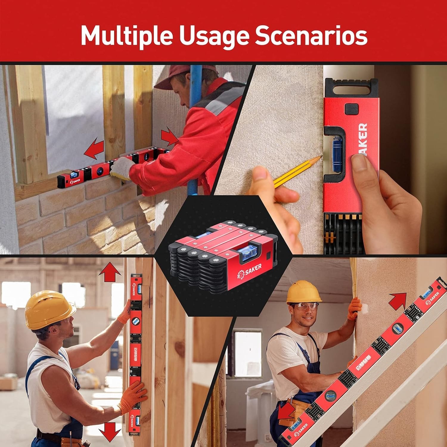 Multi-function Foldable Level, 28-Inch Level Tool,Father Day Gift for Him Her...