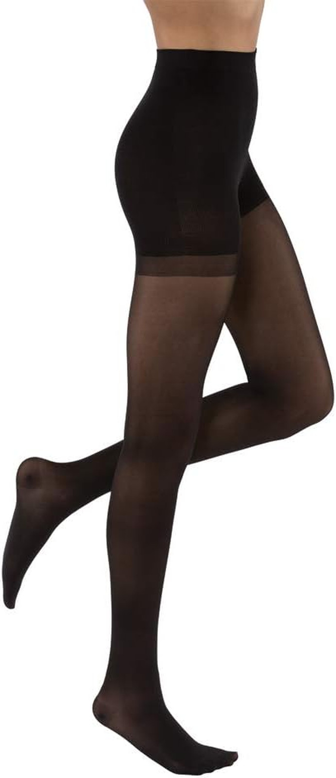 Ultrasheer Waist High 15-20 Mmhg Compression Stockings Pantyhose, Closed Toe, Sm