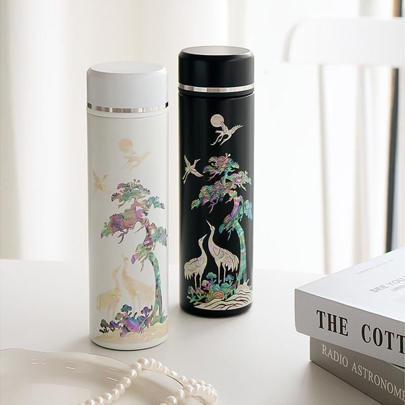 Lacquerware inlaid with Mother-of-pearl Stainless Tumbler 500ml #Songhak Korea