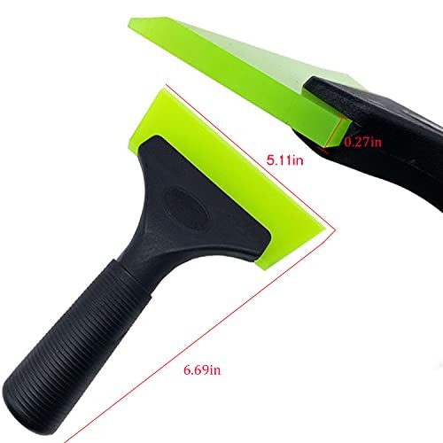 Small Squeegee with 5 Inch Green Rubber Window Tint Squeegee, Mini Wiper