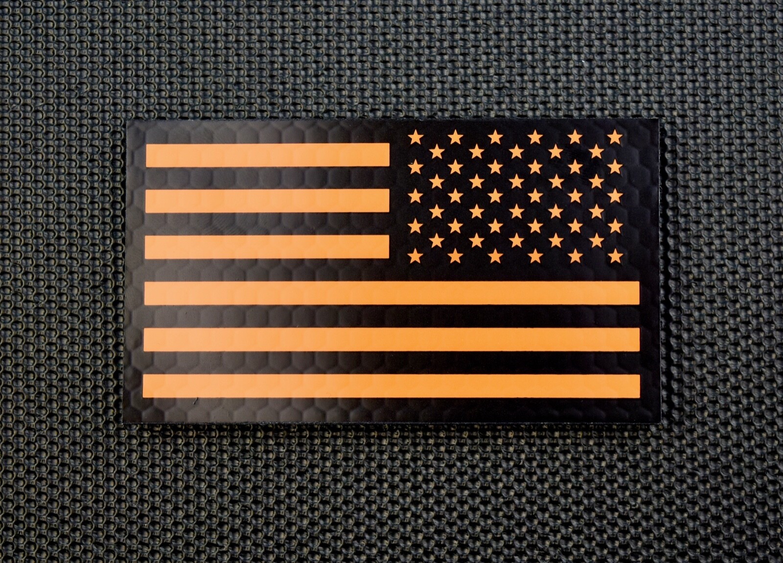 SAR Infrared US Flag Patch Black & Orange Search & Rescue IR