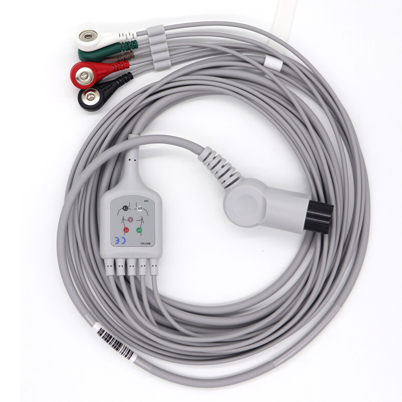 5 lead wire ECG Cable,ECG Lead for ECG Machine,EKG Electrocardiograph