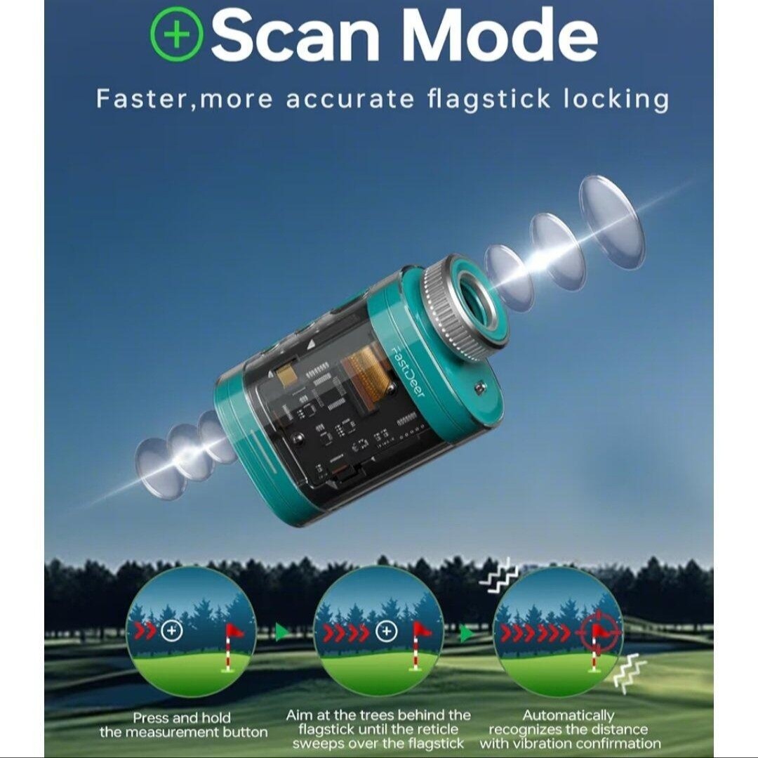 Golf Range Finder C2,0.02s Super Fast High Precision Range Finder Golf,Flag Lock