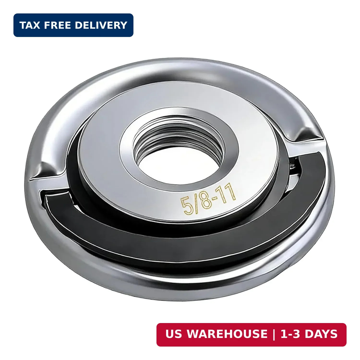 2Pcs 5/8-11 Inch Quick Change Angle Grinder Flange Nuts, Heavy-Duty Locking Nuts