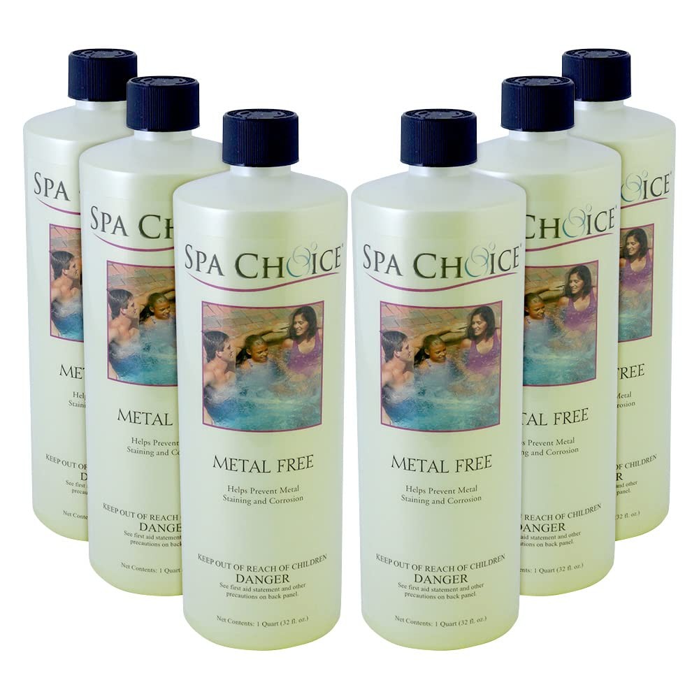 SpaChoice 1-Quart 6-Pack Metal Free, Metal Gone for Spa Hot Tub, Made in USA