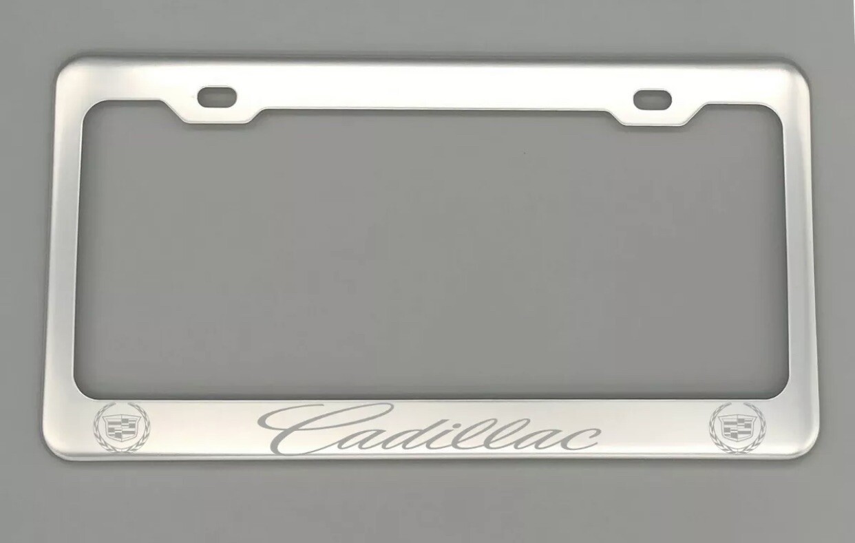 CADILLAC LICENSE PLATE FRAME Laser Engraved Anodized Aluminum